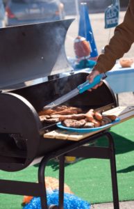 Grilling at a college tailgate party