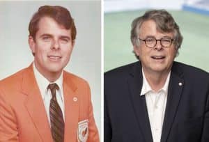 Side-by-side photos of George Stuart.